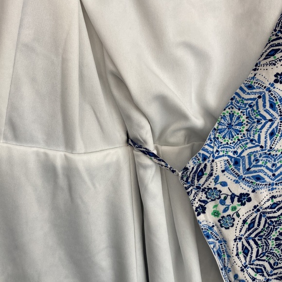Harper Heritage| Off-white Patterned Wrap Dress sz M - Picture 8 of 8